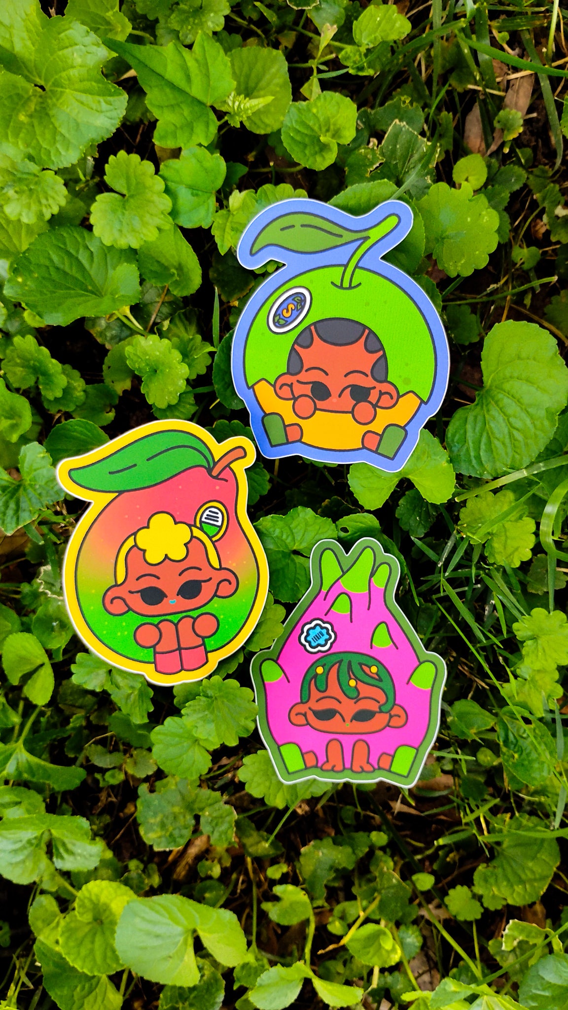 Tropical Fruity Cuties Die-Cut Sticker Pack