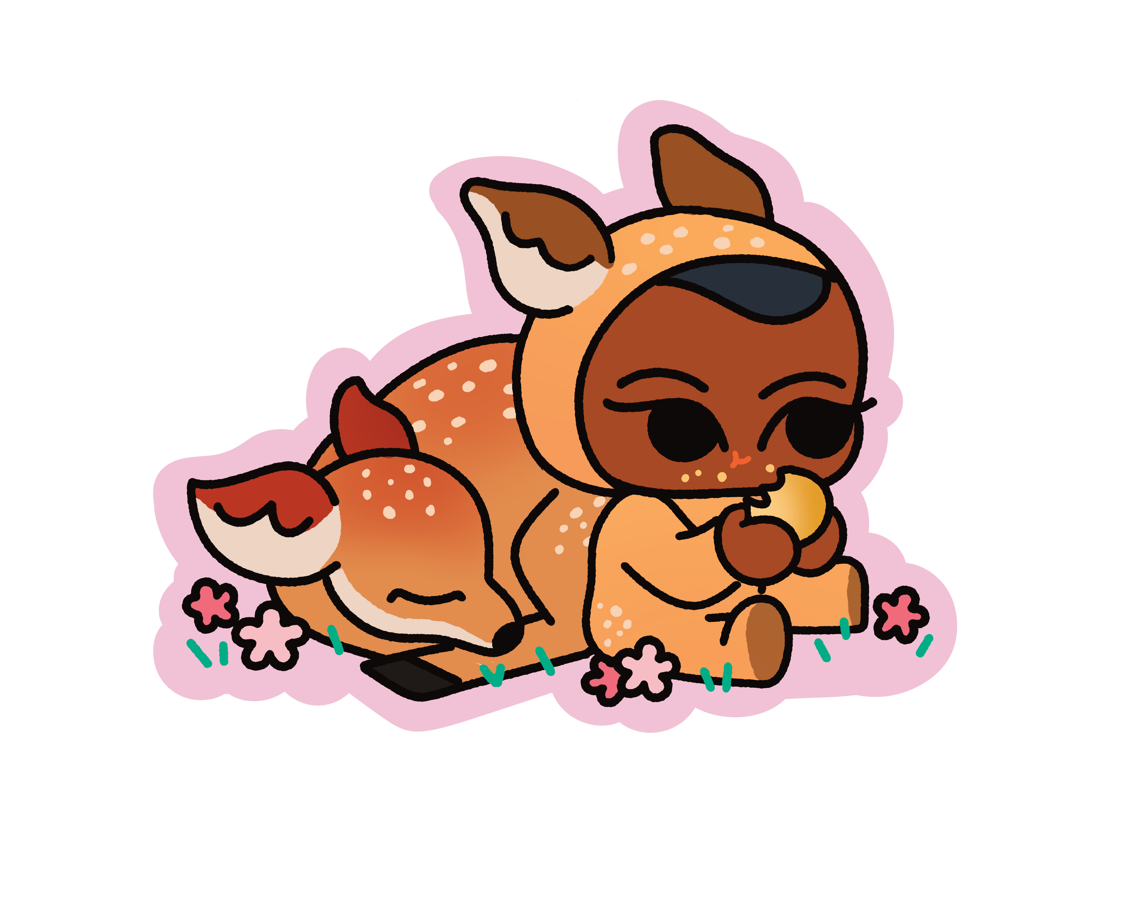 Friends From Nara Die-Cut Sticker