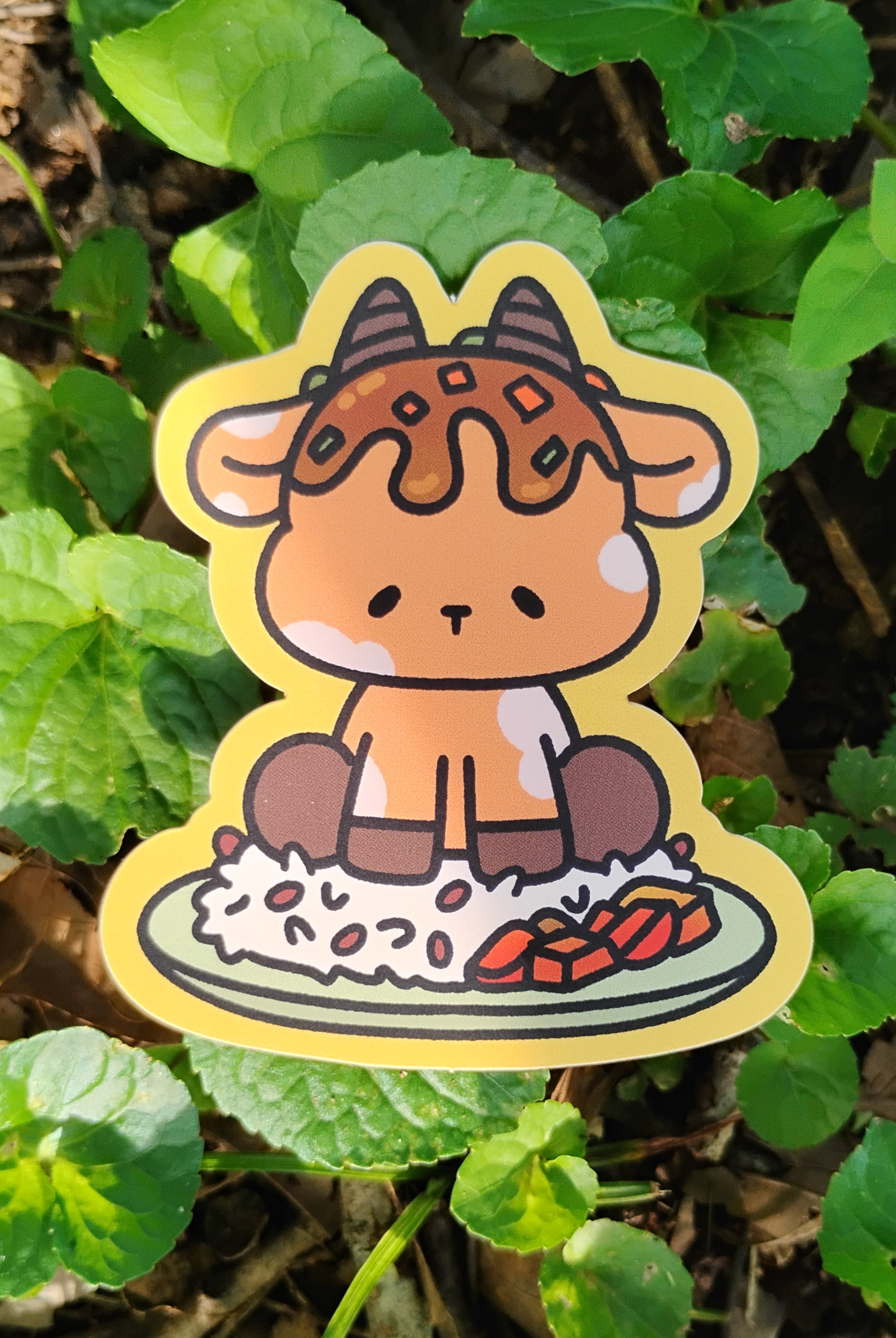 Curry Goat Die-Cut Sticker