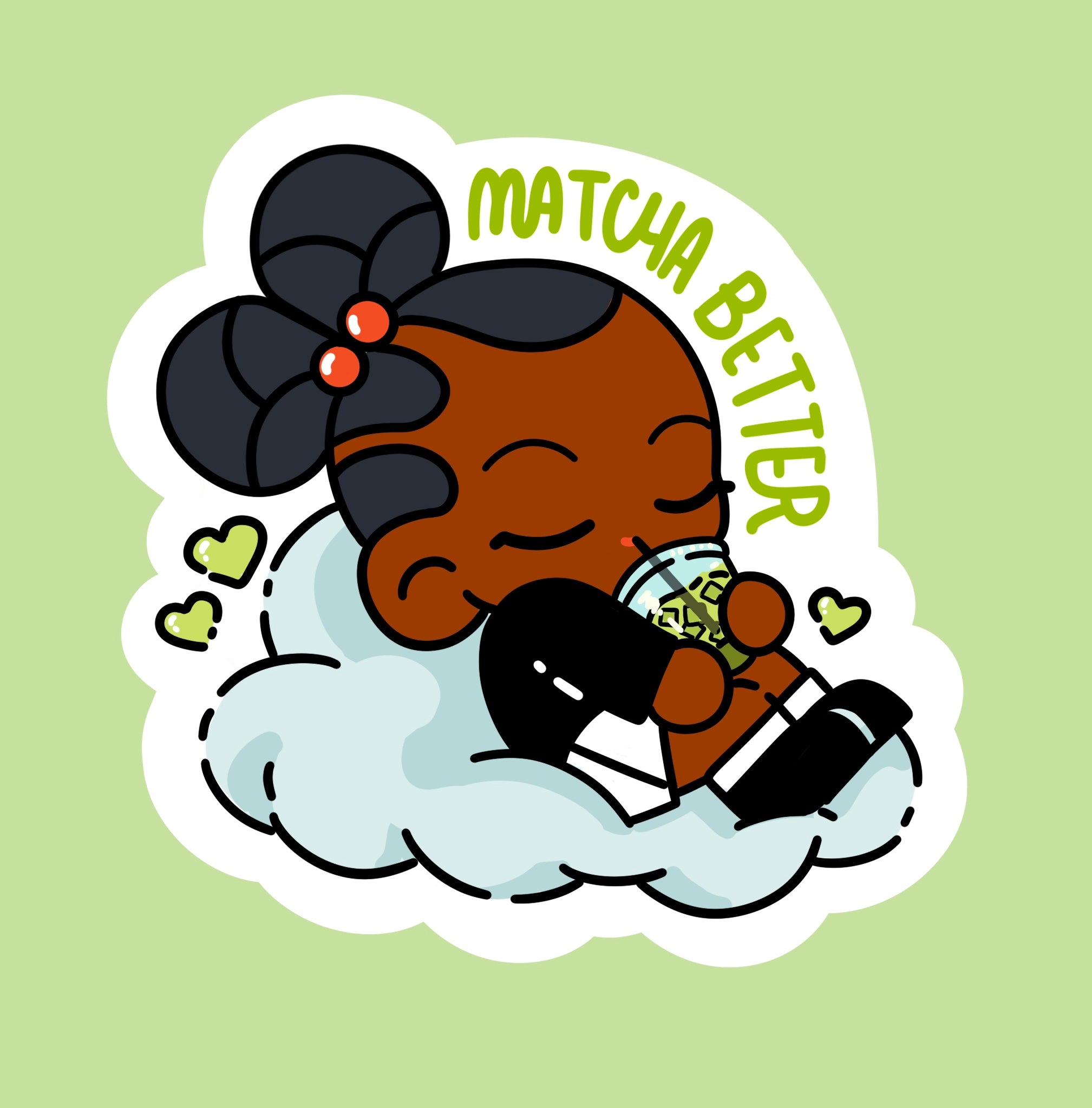 Matcha Better Clear Die-Cut Sticker